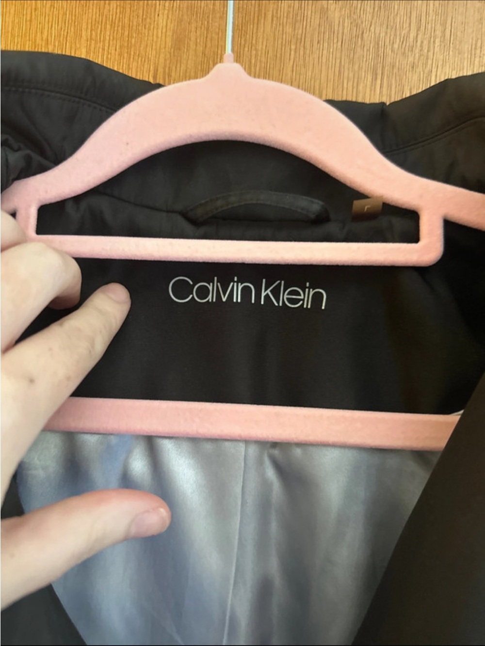 Calvin Klein Black Women's Trench Coat with Belt - Picture 3 of 6